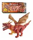 Dragão 45 Cm Brinquedo Bate Asas Anda Dinossauro Som Luz