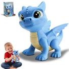Dragao Bebe Vinil Azul Menino Atoxico Fofo Asas Boneco Grande Dragao Bebe Vinil Azul Menino Atoxico Fofo Asas Boneco Grande