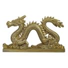 Dragão Chinês Na Base Enfeite Decoração Resina Dourado Ouro