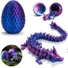 Dragão em ovo impresso em 3D AMLL, dragão de cristal totalmente articulado