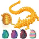 Dragon Crystal impresso em 3D articulado com Dragon Egg Gold Dragon Crystal impresso em 3D articulado com Dragon Egg Gold