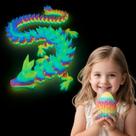 Dragon Egg impresso em 3D que brilha no escuro com dragão de cristal de 15"
