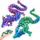 Dragon Toy LOCYFENS Impresso em 3D Dragão de Cristal Articulado de 30 cm