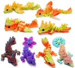 Dragon Toys GHIAKQYT, impresso em 3D, articulado, 8 peças para crianças Dragon Toys GHIAKQYT, impresso em 3D, articulado, 8 peças para crianças