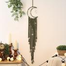 Dream Catcher ANROYE Olive Macramé Moon com luz 96 cm