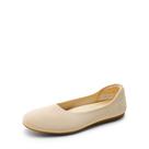 DREAM PAIRS Sapatilhas Bailarinas Largas Femininas Nude Dobráveis em Tricô 6.5W