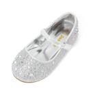 DREAM PAIRS Sapatos de Vestir Mary Jane Prata para Menina Pequena Tamanho 8