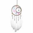 Dreamcatchers menina coração borboleta dança pena de vidro pingente carrilhão de vento decoração de casa