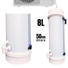 Dreno Coletor de Água p/ Ar Condicionado 8L Compacto 50cm Branco.