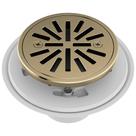 Dreno de piso de chuveiro Delta DT061411-CZ 10 cm em ouro escovado