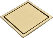 Dreno de piso de chuveiro TRUSTMI Square 15 cm em ouro escovado inoxidável