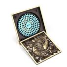 Dreno de piso Fdit Antique Brass Square com filtro 10x10cm