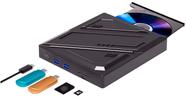 Drive externo 6 Em 1 - HUB Leitor E Gravador de CD DVD, Com 2 Porta USB 3.0 1 Tipo C 1 Slot Cartão Micro SD e 1 SD