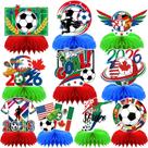 DTOFOOT Centros de Mesa Colmeia de Futebol 10 Peças 20 x 15 cm