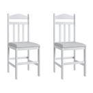 Duas Cadeiras para Sala de Jantar Madeira Maciça 200 Branco Duas Cadeiras para Sala de Jantar Madeira Maciça 200 Branco