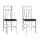 Duas Cadeiras para Sala de Jantar Madeira Maciça 300 Branco Duas Cadeiras para Sala de Jantar Madeira Maciça 300 Branco