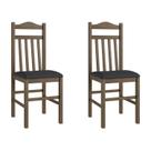 Duas Cadeiras para Sala de Jantar Madeira Maciça 300 Marrom/Ameixa Negra Duas Cadeiras para Sala de Jantar Madeira Maciça 300 Marrom/Ameixa Negra