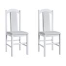Duas Cadeiras para Sala de Jantar Madeira Maciça 500 Branco Duas Cadeiras para Sala de Jantar Madeira Maciça 500 Branco