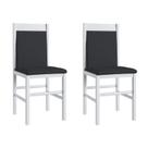 Duas Cadeiras para Sala de Jantar Madeira Maciça 600 Branco Duas Cadeiras para Sala de Jantar Madeira Maciça 600 Branco