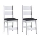Duas Cadeiras para Sala de Jantar MDF Milano Branco Duas Cadeiras para Sala de Jantar MDF Milano Branco
