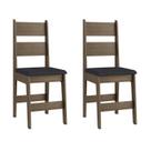 Duas Cadeiras para Sala de Jantar MDF Milano Marrom/Ameixa Negra Duas Cadeiras para Sala de Jantar MDF Milano Marrom/Ameixa Negra