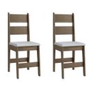 Duas Cadeiras para Sala de Jantar MDF Milano Marrom/Ameixa Negra Duas Cadeiras para Sala de Jantar MDF Milano Marrom/Ameixa Negra