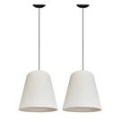 Duas Luminária Tela Linho Pendente Decorativo Sala Cozinha