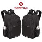 Duas Mochilas de Viagem Executiva Sestini, Notebook 15,6 Polegadas, Preta, Resistente, Garantia Vitalícia Duas Mochilas de Viagem Executiva Sestini, Notebook 15,6 Polegadas, Preta, Resistente, Garantia Vitalícia
