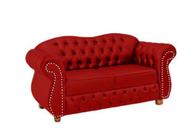 Duas Namoradeiras Chesterfield Merlo 2 Lugares - Suede Vermelho / Decoração, recepção, sala tv estar