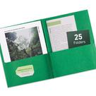 Duas pastas de bolso Avery com fechos de 3 pinos 25 Green 70S