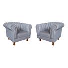 Duas Poltronas Chesterfield Capitonê Duque ECO Cinza Decoração, Recepção, Salas de Tv e Estar Duas Poltronas Chesterfield Capitonê Duque ECO Cinza Decoração, Recepção, Salas de Tv e Estar