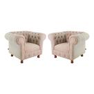 Duas poltronas Chesterfield Capitonê Luis XV - Suede Bege / Decoração, Recepção, Salas de Tv e Estar