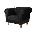 Duas Poltronas Chesterfield Duque Suede Preto Sala Estar, Recepção , Decoração