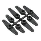 Dub670 long futaba super servo arms black (8pcs)