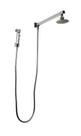 Ducha 10 cm em ABS Redonda com Desviador Quadrado e Ducha Manual em ABS com Trava
