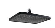 Ducha 30x20 cm Flatt Preto Fosco Retangular ABS c/ Niple Teto