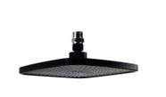 Ducha ABS 21 cm Quadrado Preto Fosco com Niple de Teto