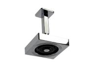 Ducha ABS AutoLimpante Cromada 13 cm com Cano de Teto Quadrado
