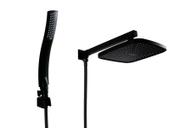 Ducha ABS Quadrado Preto Fosco 21 cm com Chuveirinho com Trava em ABS Black Matte Ducha ABS Quadrado Preto Fosco 21 cm com Chuveirinho com Trava em ABS Black Matte