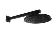 Ducha ABS Redonda Black Flatt c/ Suporte Quadrado de Parede