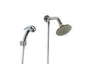 Ducha ABS Redonda Cromada c/ Chuveirinho c/ Trava em ABS