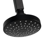 Ducha ABS Redonda Flatt Preto Fosco c/ Cano de Teto 40 cm