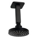 Ducha ABS Redonda Preto Fosco c/ Cano Suporte de Teto 10 cm