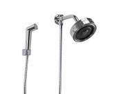Ducha Auto Limpante ABS Redonda com Chuveirinho Manual c/ Trava