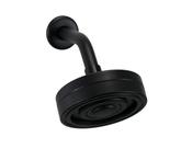 Ducha Auto-Limpante Preto Fosco ABS c/ Braço de Parede
