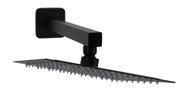 Ducha Black 20 Cm Inox 304 Com Braço Parede Matte 28 cm
