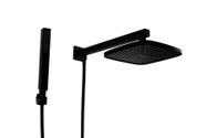 Ducha Black 21 cm em ABS com Chuveirinho Black de Mão com Trava