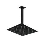 Ducha Black Inox 304 25x25 cm Com Braço Suporte de Teto Quadrado Ducha Black Inox 304 25x25 cm Com Braço Suporte de Teto Quadrado