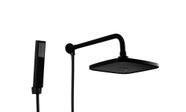 Ducha Black Matte 21 cm em ABS com Cano Redondo de 34 cm de Parede e Ducha de Mão com 3 Jatos