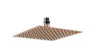 Ducha Chuveiro 20x20 Slim Inox Rose Golden Com Niple Suporte De Teto